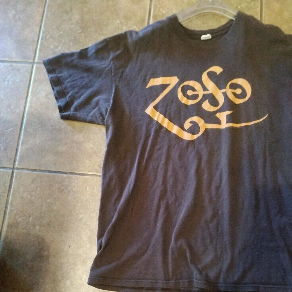 Rare Zoso Led Zeppelin LS T Shirt Jimmy Page Robert Plant XL Extra Large Brown